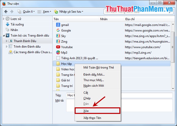 Create and manage bookmarks in Firefox Picture 12