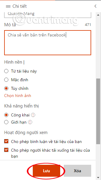 Create and share office documents on Facebook with Docs Picture 7