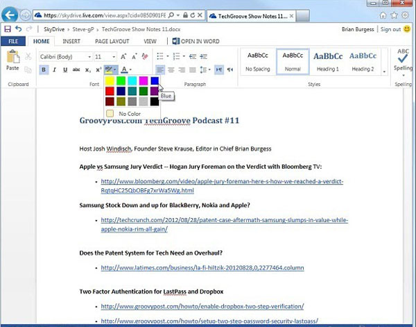 Create and share Office documents on SkyDrive Picture 3