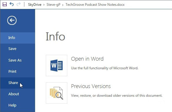 Create and share Office documents on SkyDrive Picture 5