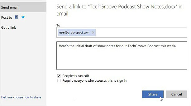 Create and share Office documents on SkyDrive Picture 7