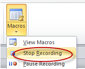 Create and use automated macros in Word 2010 Picture 5