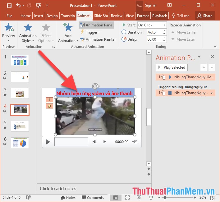 Create and use effects for audio and video in PowerPoint Picture 7