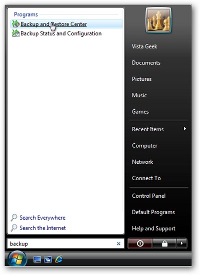 Create backup file for the entire system Picture 9