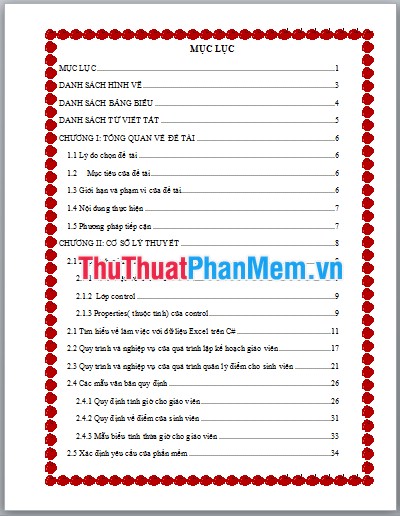 Create beautiful border borders in Word Picture 5