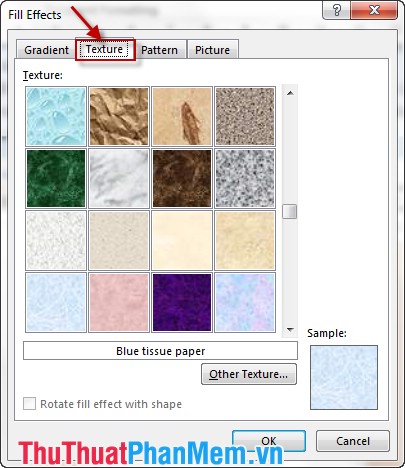 Create borders and fill the background for text in Word Picture 8
