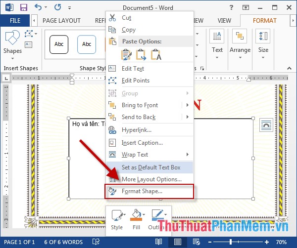 Create borders for text pages in Word Picture 13