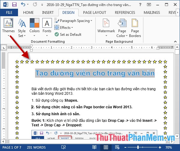 Create borders for text pages in Word Picture 9