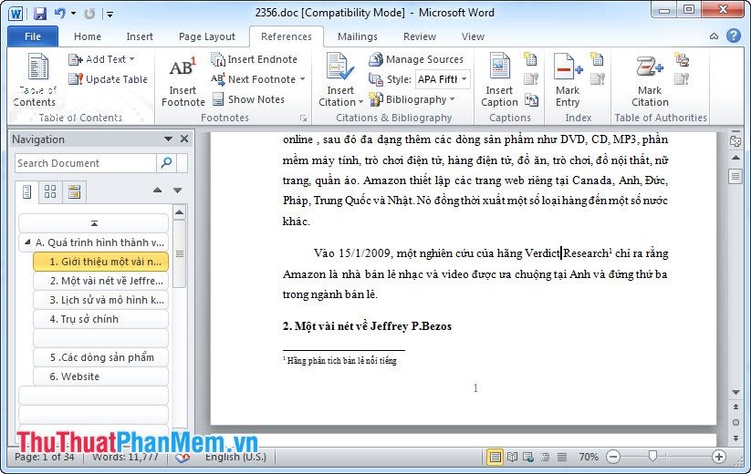 Create captions in Word documents Picture 1