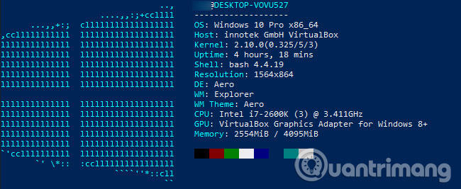 Create colorful Ascii Art system information screens with Neofetcg Picture 3
