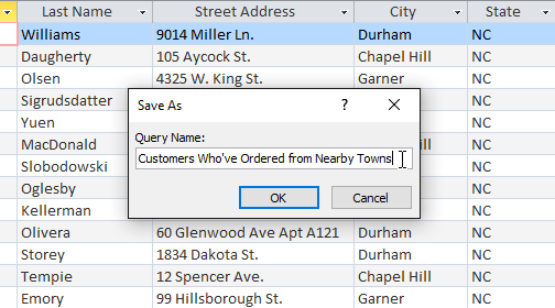 Create data queries in Access 2016 from simple to complex Picture 24