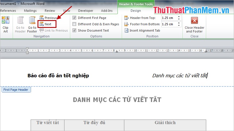 Create Different Headers And Footers In One Word Document