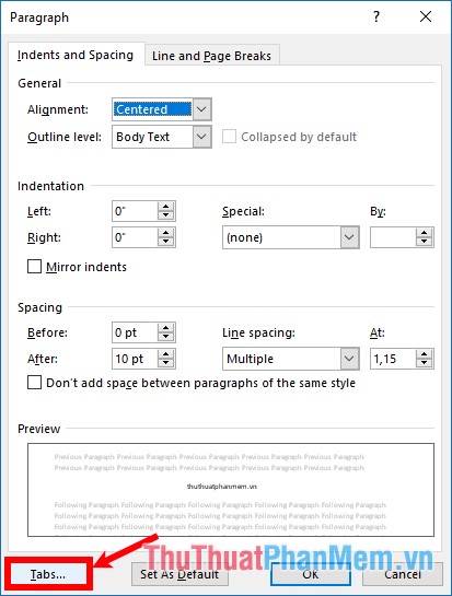 how to insert dot leader tab in word