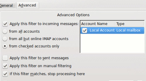 Create email filters with Kmail Picture 4