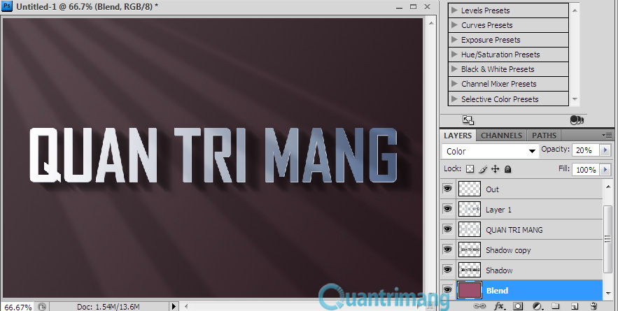 Create light effects and shadows in Photoshop Picture 20