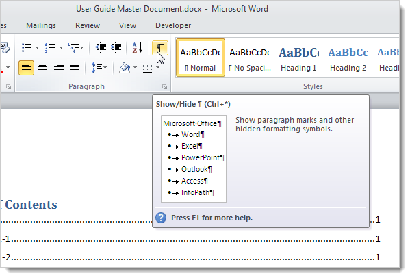 Create Master Document in Word 2010 from many Word files Picture 10