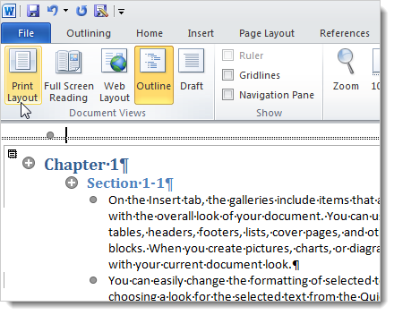 Create Master Document in Word 2010 from many Word files Picture 19