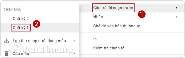 Create multiple signatures in Gmail with Canned Response (canned response)