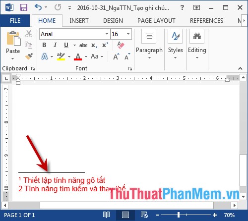 Create notes for documents in Word - TipsMake.com