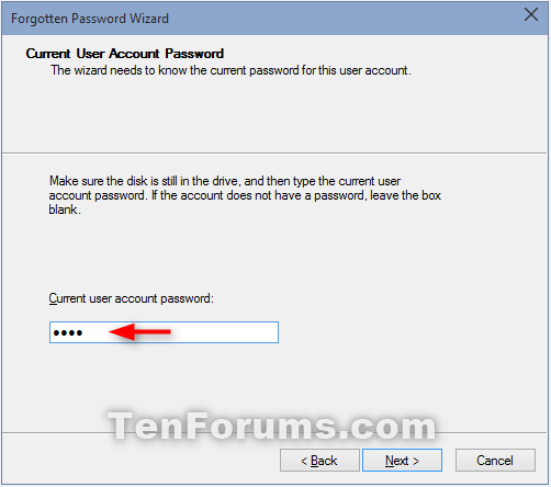 Create Password Reset Disk with USB Flash Drive on Windows 10 Picture 6