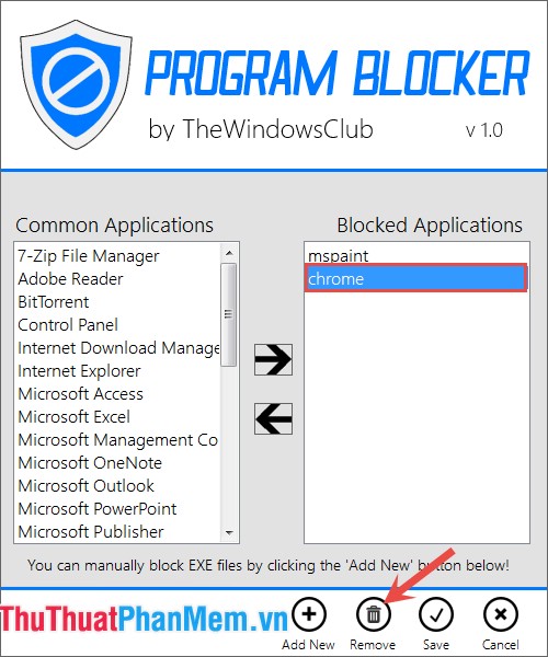 Create passwords, software keys, programs on Windows using Program Blocker Picture 6