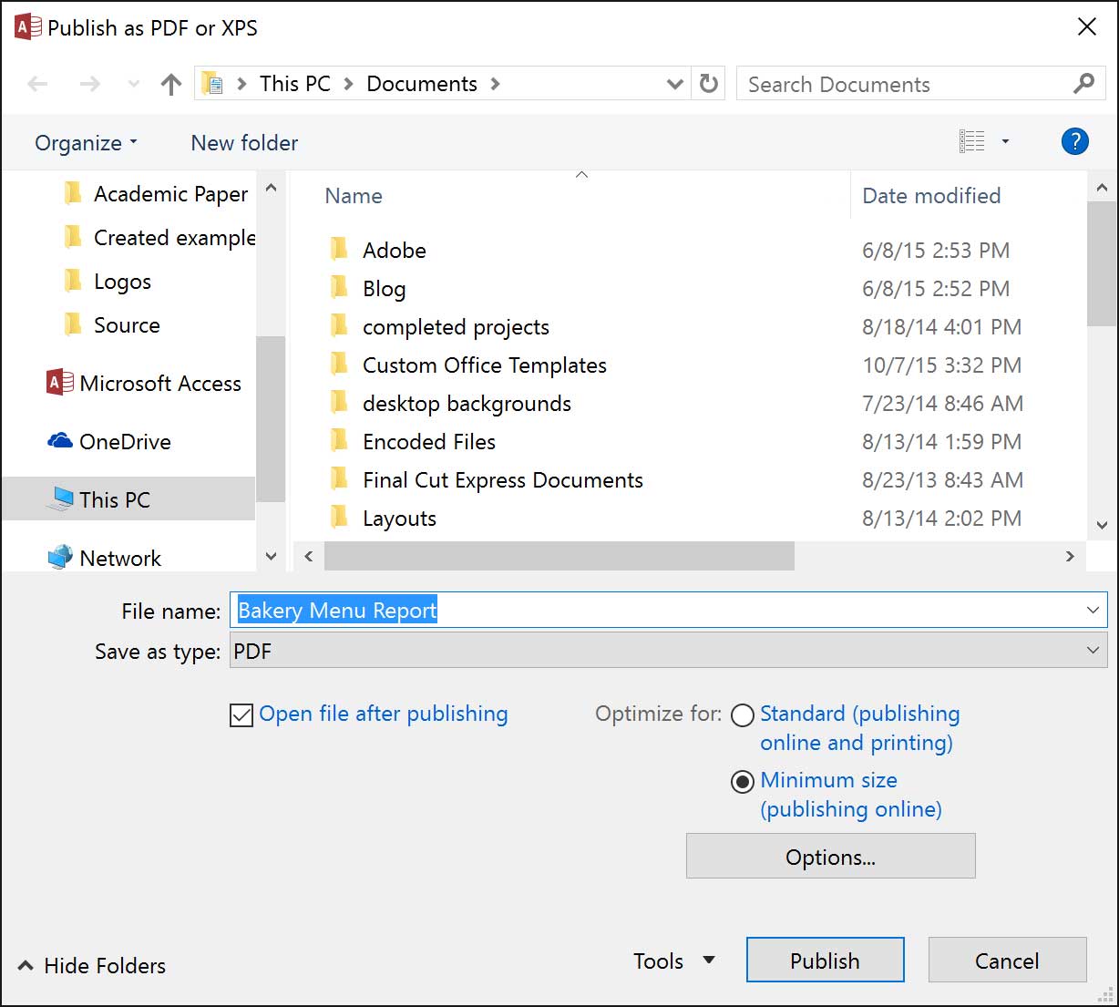 Create reports in Access 2016 and use advanced reporting options Picture 10