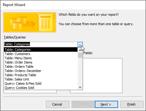 Create reports in Access 2016 and use advanced reporting options Picture 13