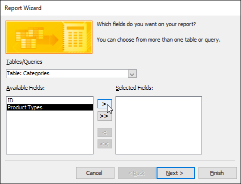 Create reports in Access 2016 and use advanced reporting options Picture 14