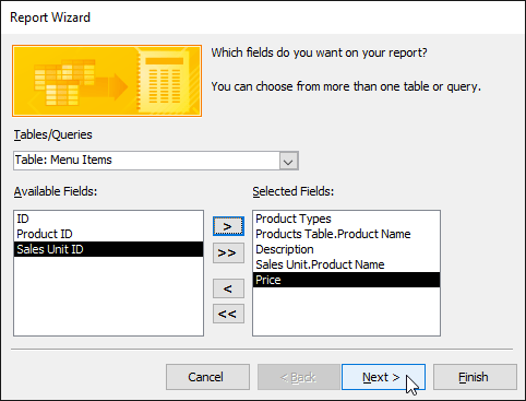 Create reports in Access 2016 and use advanced reporting options Picture 15
