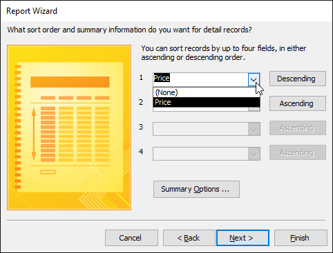 Create reports in Access 2016 and use advanced reporting options Picture 19