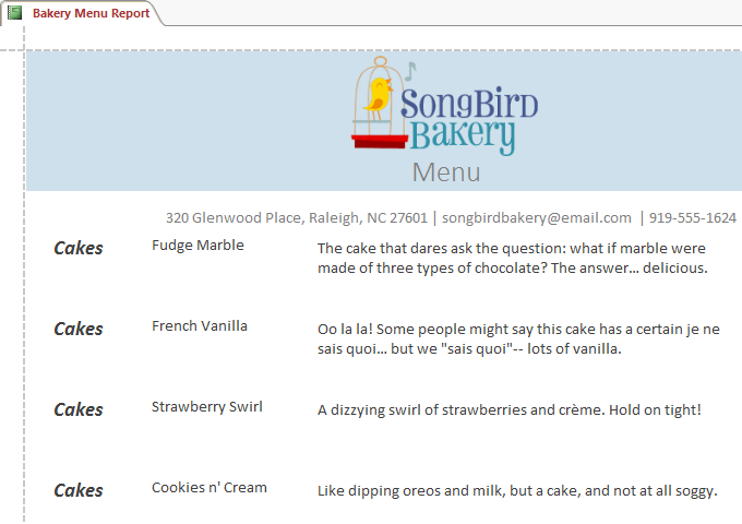 Create reports in Access 2016 and use advanced reporting options Picture 38