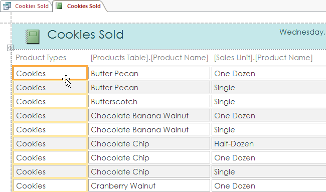 Create reports in Access 2016 and use advanced reporting options Picture 4