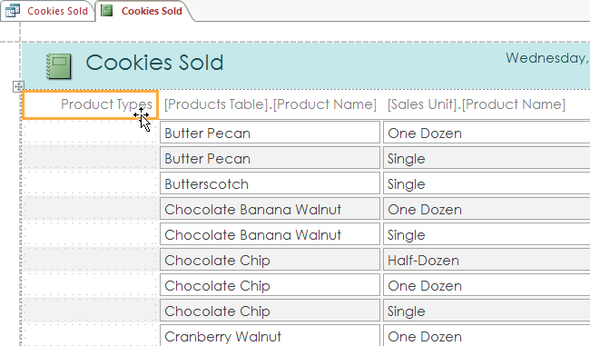 Create reports in Access 2016 and use advanced reporting options Picture 5