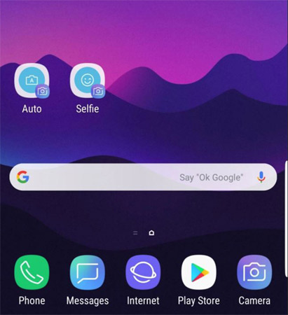 Create shortcuts for front and back cameras on Galaxy S9 Picture 2