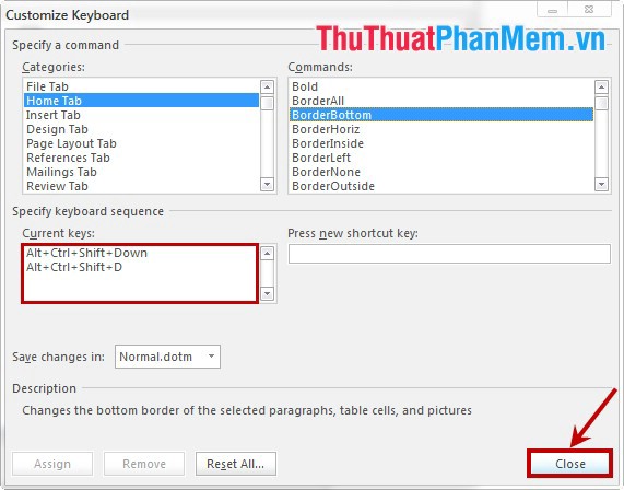 Create shortcuts for quick actions in Word 2013 Picture 8