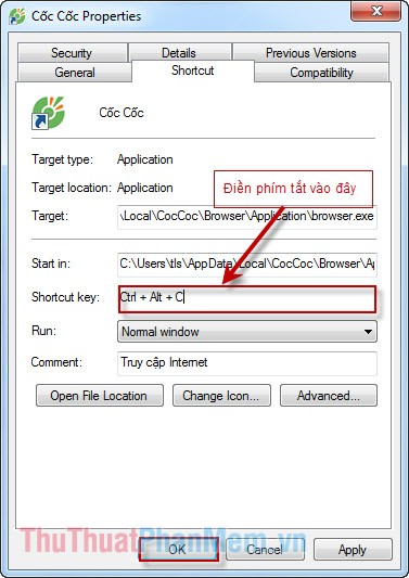 Create shortcuts for Window applications Picture 7