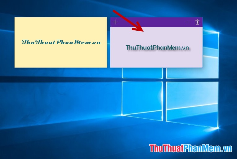 Create Sticky Note - Notes on the Windows 10 Desktop Picture 7