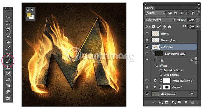 Create surreal fire fire effect in Photoshop Picture 17