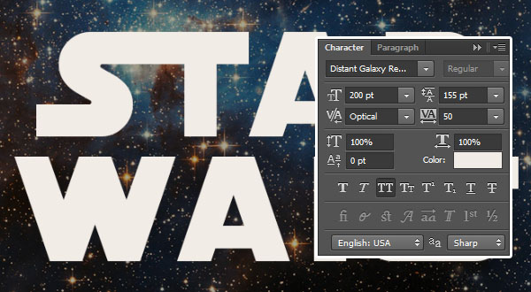 Create text effects like Star Wars movie Poster in Photoshop Picture 5
