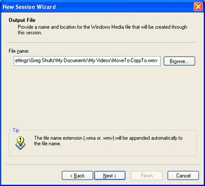 Create tutorial video with Windows Media Encoder Picture 5