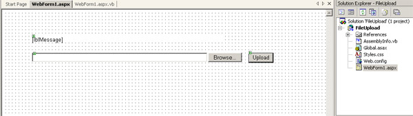 Picture 1 of Create upload file with VB.NET