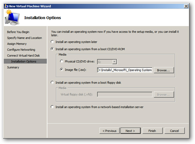 Create virtual machines in Hyper-V on Windows Server 2008 Picture 7