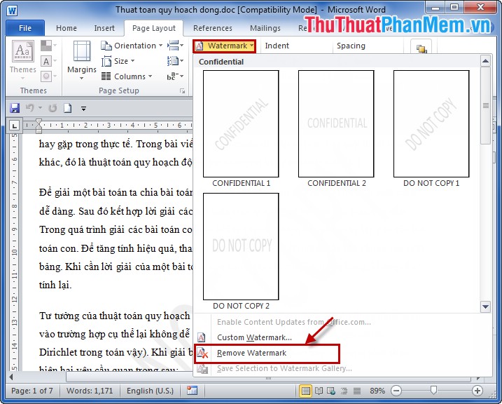 Create Watermark for Word documents Picture 5