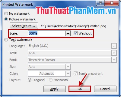Create Watermark for Word documents Picture 9