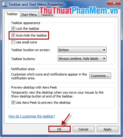 Customize the Taskbar Picture 5