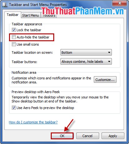 Customize the Taskbar Picture 6