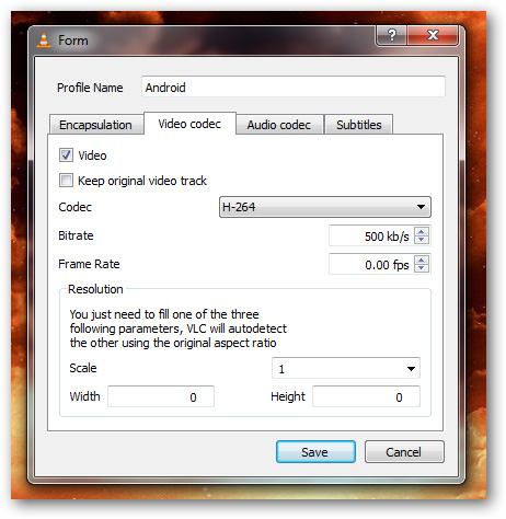 Customize video size suitable for Android phones with VLC Picture 9