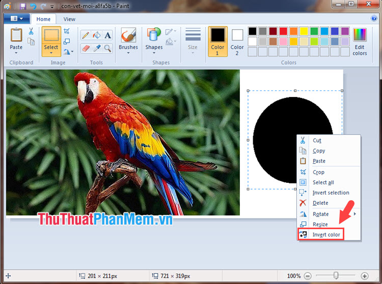 Cut circle images with Paint simple and fast Picture 7