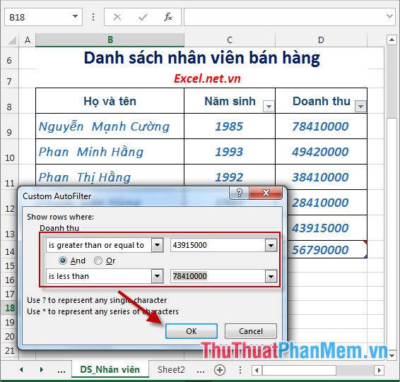 Data filtering (Data Filter) in Excel Picture 8