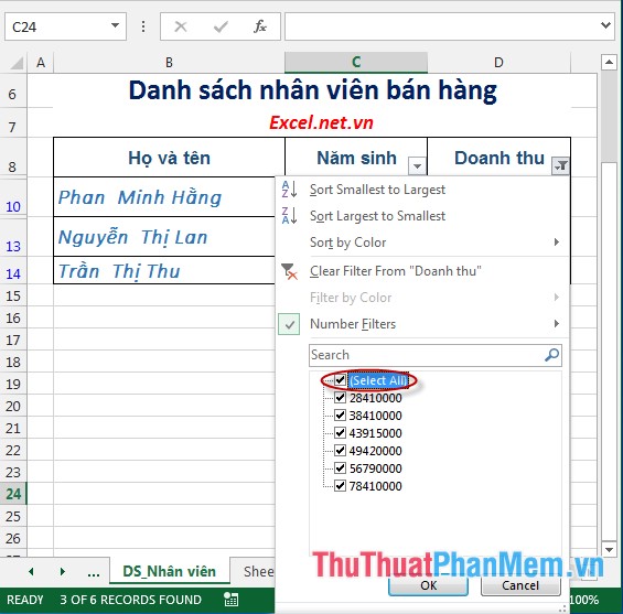 Data filtering (Data Filter) in Excel Picture 9